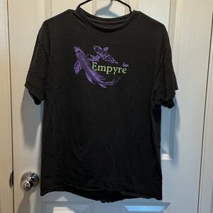 Empyre Black Tee with Purple Koi and Lime Logo